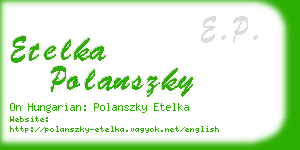 etelka polanszky business card